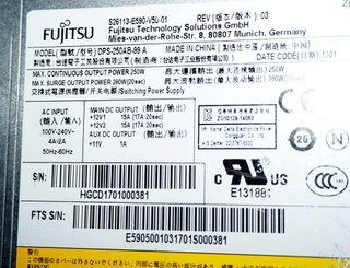 Fuente de alimentación PC Fujitsu DPS-250AB-99A