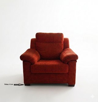 Sofá y sillón a juego de tela