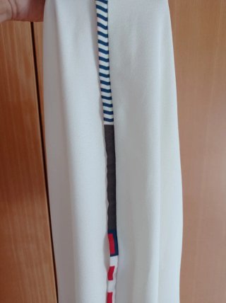 Pantalón Arggido Blanco con Raya Multicolor