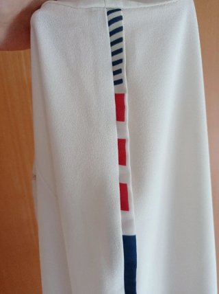 Pantalón Arggido Blanco con Raya Multicolor