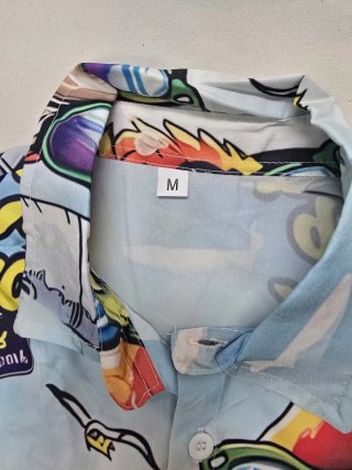 Camisa Hawaiana Estampada Talla M