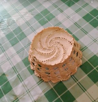 Set 2 Cestini Uncinetto Beige
