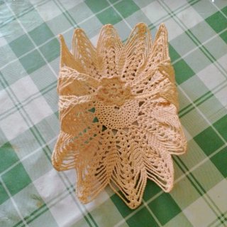 Set 2 Cestini Uncinetto Beige
