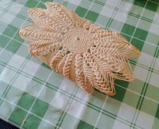 Set 2 Cestini Uncinetto Beige