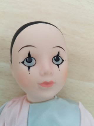 Muñeca Arlequín Porcelana Años 70
