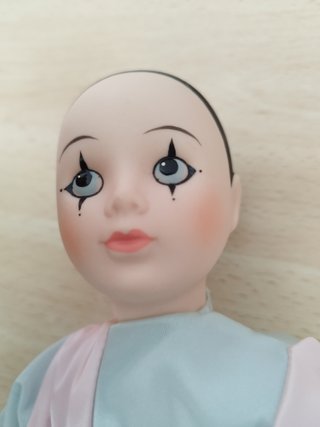 Muñeca Arlequín Porcelana Años 70