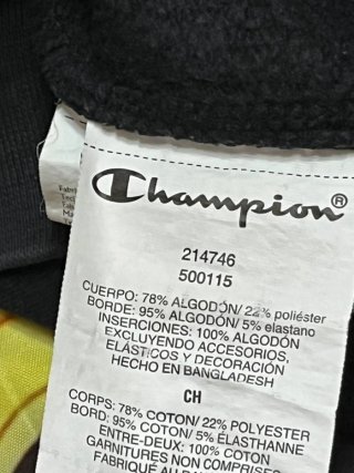 Felpa Champion Uomo Nera Mezza Zip
