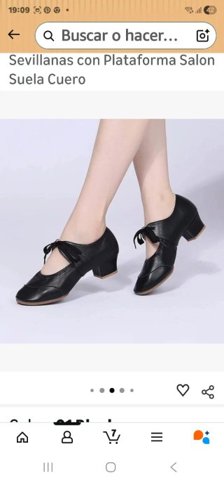 Zapatos de baile negros mujer