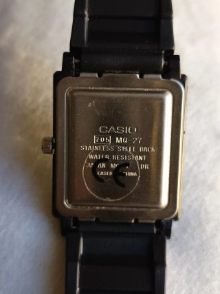 Casio MQ-27 Quartz Nero Rettangolare Vintage