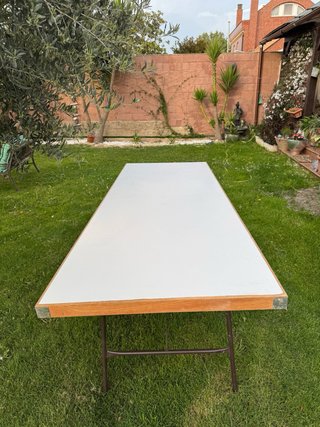 Mesa plegable madera y metal