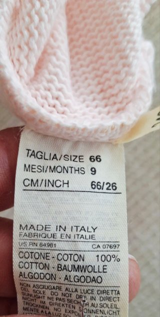 Cardigan Benetton bambina 6-9 mesi rosa