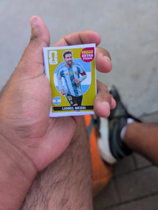 Cromos Messi Extra Sticker Panini papel fotográfic