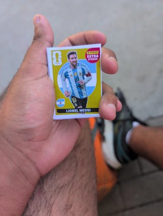 Cromos Messi Extra Sticker Panini papel fotográfic