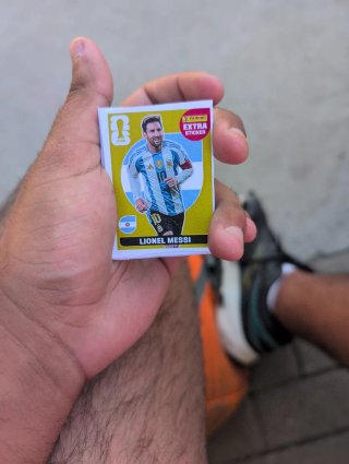 Cromos Messi Extra Sticker Panini papel fotográfic