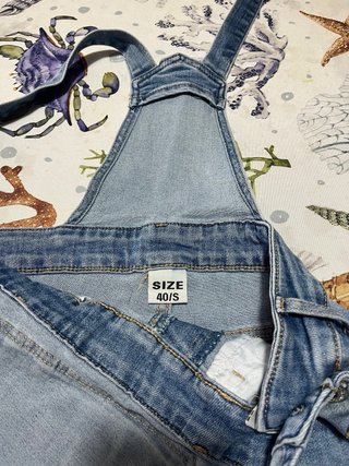 Salopette shorts in denim donna