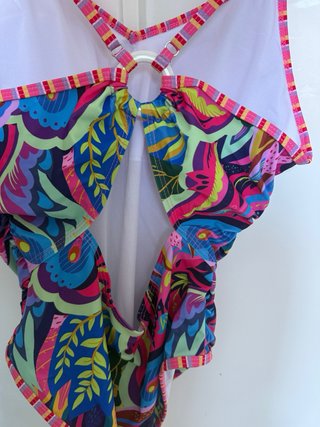 Traje de baño estampado multicolor