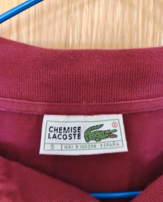 Polo Lacoste Manga Larga Rojo