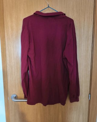 Polo Lacoste Manga Larga Rojo