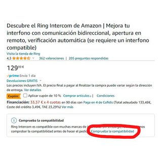 INTERCOMUNICADOR RING INTERCOM AUDIO (SIN ABRIR)