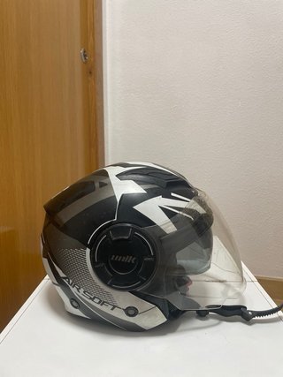 Casco Moto Jet Negro con Visera