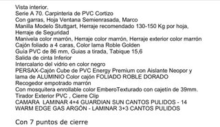 Puerta PVC Cortizo Roble 860x2030mm