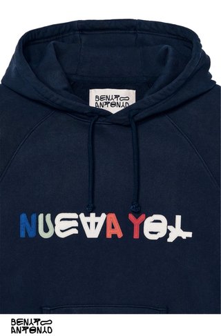 Sudadera NUEVAYOL Zara x Bad Bunny Azul Marino