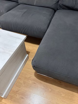 Sofá Chaise Longue Gris antracita