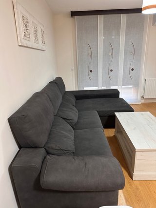 Sofá Chaise Longue Gris antracita
