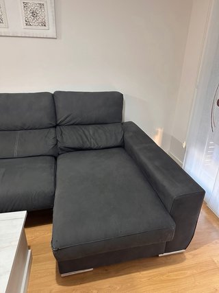Sofá Chaise Longue Gris antracita