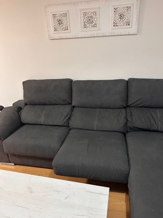 Sofá Chaise Longue Gris antracita