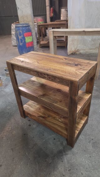 Mueble de baño madera reciclada rústica