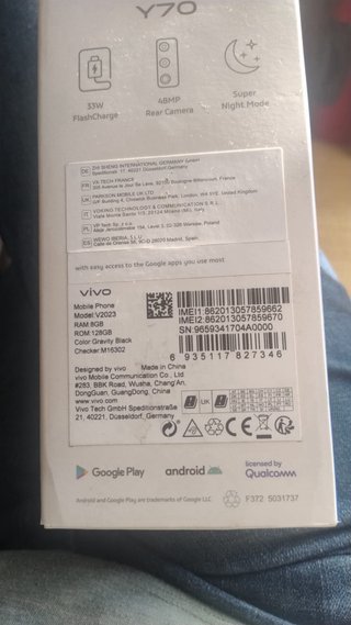 Smartphone Vivo Y70 Nero