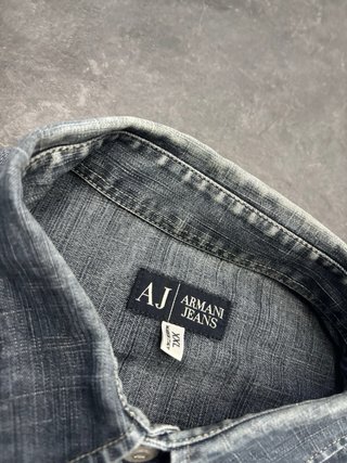 Camicia Armani Jeans Uomo Blu