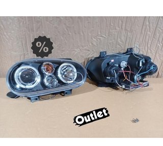 FE FAROS VOLKSWAGEN VW GOLF IV MK4 97-03 OJOS ANGEL LED LOOK