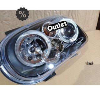 FE FAROS VOLKSWAGEN VW GOLF IV MK4 97-03 OJOS ANGEL LED LOOK