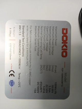 Panel Solar Portátil 100W