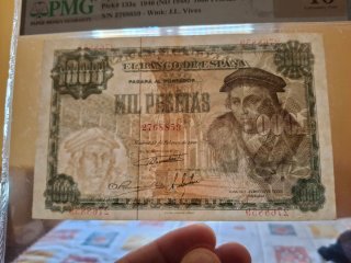 Billete 1000 Pesetas España 1946 PMG 40 Precioso!!