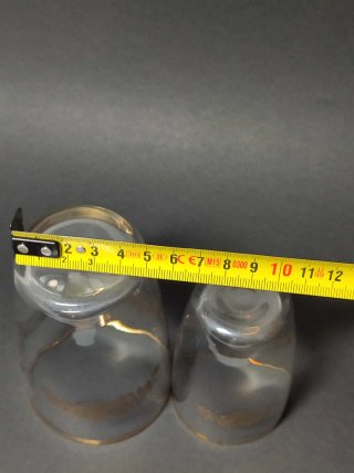 2 Vasos Vintage Flores Doradas