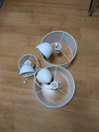 Juego 2 lámparas techo blancas