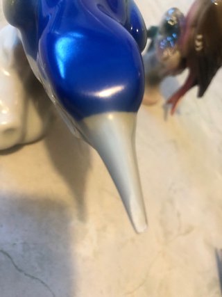 Tre statuette uccelli vintage