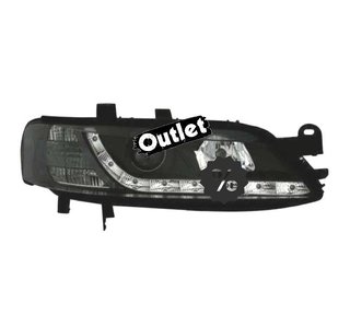 FE FAROS PARA OPEL VECTRA B 96-98 LUZ DIURNA LED FONDO NEGRO