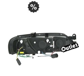 FE FAROS PARA OPEL VECTRA B 96-98 LUZ DIURNA LED FONDO NEGRO