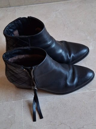 Zapatos de piel mujer negros