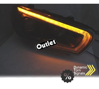 FE FAROS XENON PARA VOLKSWAGEN VW SCIROCCO 08-14 LED NEGROS