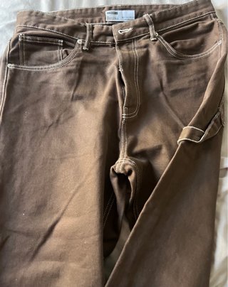 Pantalones vaqueros Bershka hombre beige/marrón