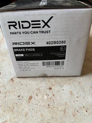 Pastillas de Freno RIDEX