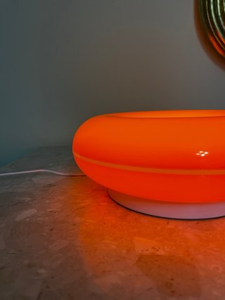Lampada donut arancione vintage USB led bahaus