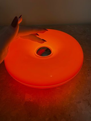Lampada donut arancione vintage USB led bahaus