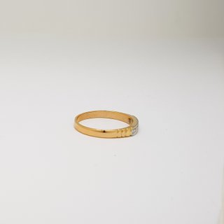 Sortija Oro 18K Dos Tonalidades Diamantes 0.10ct