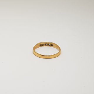 Sortija Oro 18K Dos Tonalidades Diamantes 0.10ct